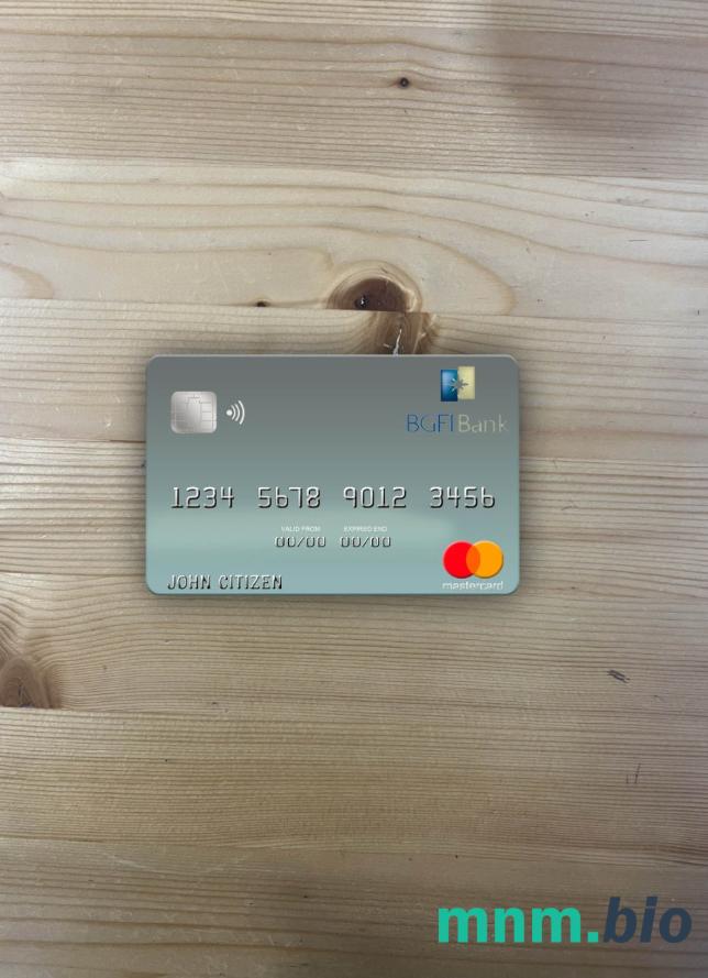 Gabon BGFI bank wygląd zdjęcia mastercard skan PSD + zdjęcie